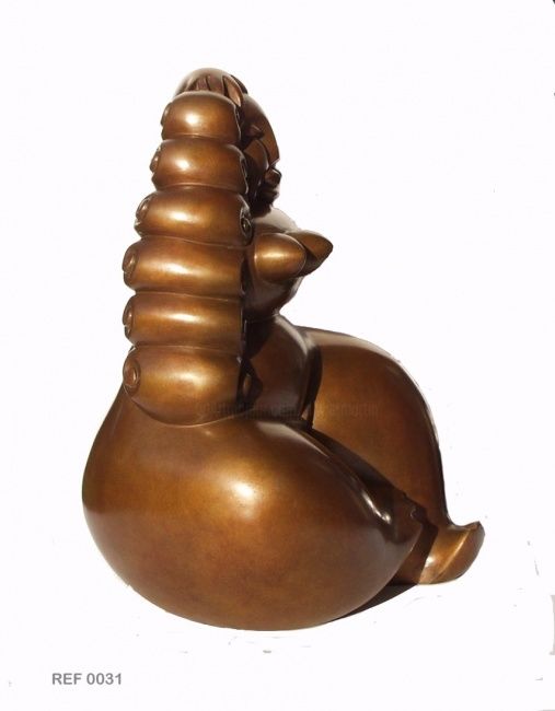 雕塑 标题为“iaorana” 由Olivier Martin, 原创艺术品, 青铜