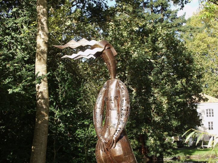 Escultura titulada ""Promenade sur la j…" por Olivier Martin, Obra de arte original, Metales