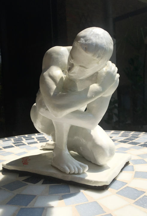 Sculpture intitulée ""l'esprit vagabond"" par Olivier Rose, Œuvre d'art originale, Argile