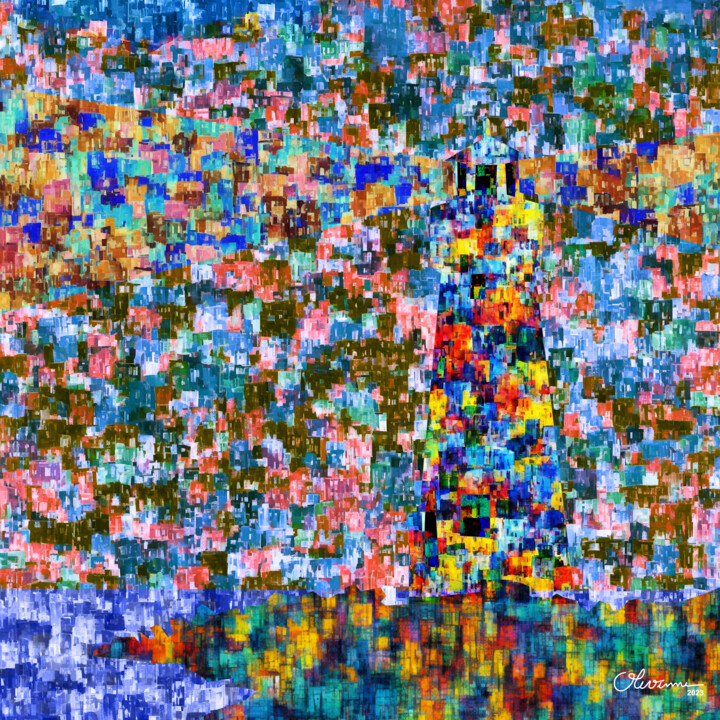 Цифровое искусство под названием "El Faro" - Olivinni, Подлинное произведение искусства, Цифровая живопись