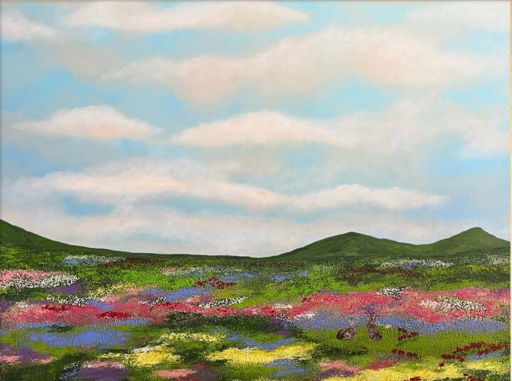 Malarstwo zatytułowany „Rozkwitająca wiosna” autorstwa Oliwia Wencławska, Oryginalna praca, Akryl