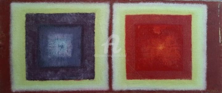 Painting titled "Malevich in "square…" by Ol'Svol'D, Original Artwork, Oil