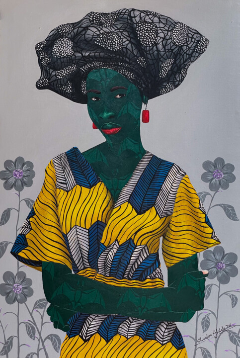 Peinture intitulée "Fortitude" par Oluwafemi Afolabi, Œuvre d'art originale, Acrylique