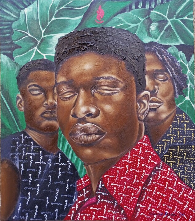 Peinture intitulée "Our peace of mind" par Oluwapelumi Olaosun, Œuvre d'art originale, Acrylique