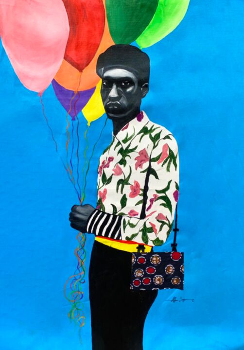 Collages intitulée "Celebration" par Oluwasegun Affen (Segun Affen), Œuvre d'art originale, Acrylique