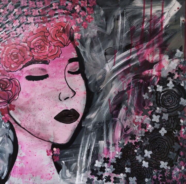 Pintura titulada "Bouquet" por Olya Enina, Obra de arte original, Acrílico