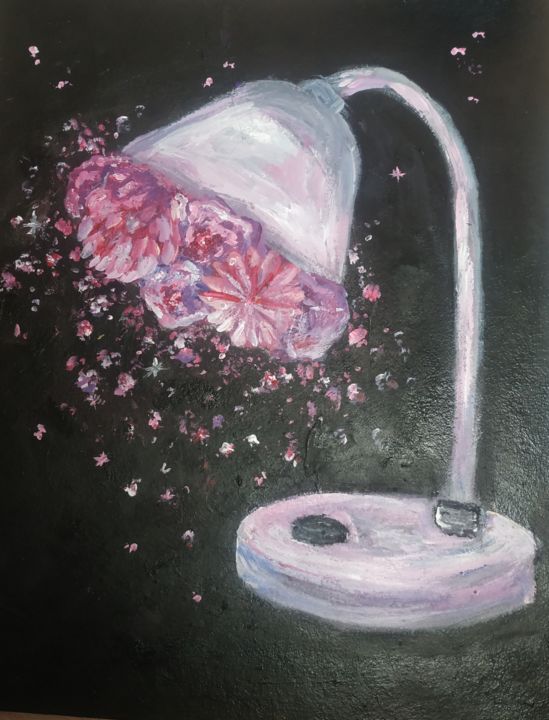 "Pink flower" başlıklı Tablo Оля Гриненко tarafından, Orijinal sanat, Akrilik