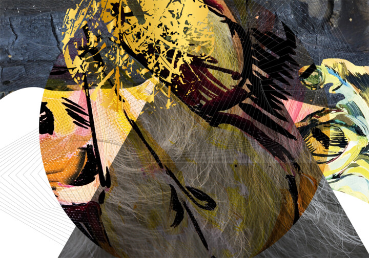 Collages intitulée "Textural natural ab…" par Olya Kartavaya, Œuvre d'art originale, Impression numérique