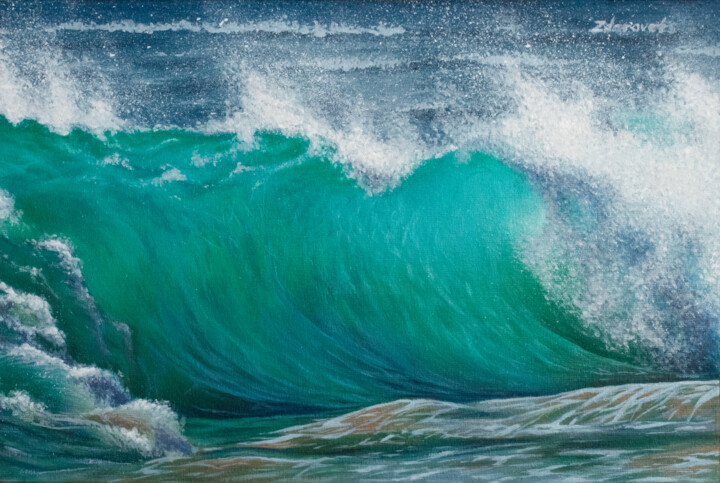 Pintura intitulada "Sea breeze" por Olya Zdorovets, Obras de arte originais, Acrílico
