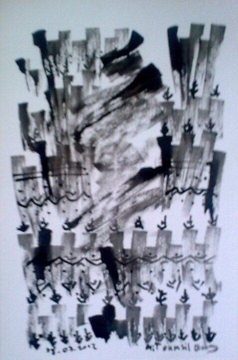 Peinture intitulée "Remparts" par Omar Ait Oumzil, Œuvre d'art originale