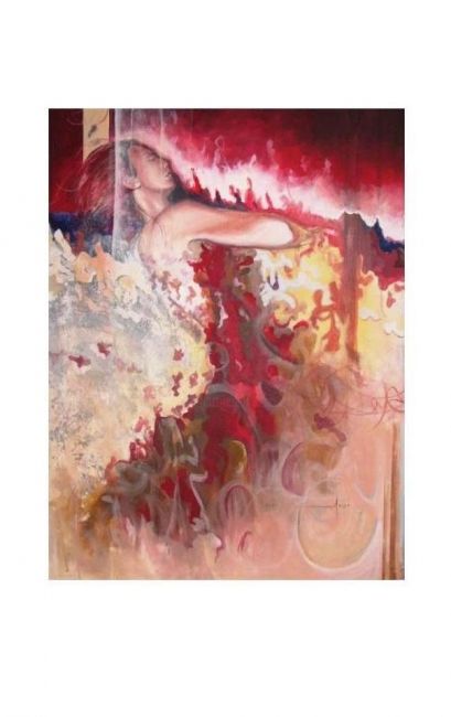 Pittura intitolato "la chaleur des sent…" da Omar Daiday, Opera d'arte originale, Olio