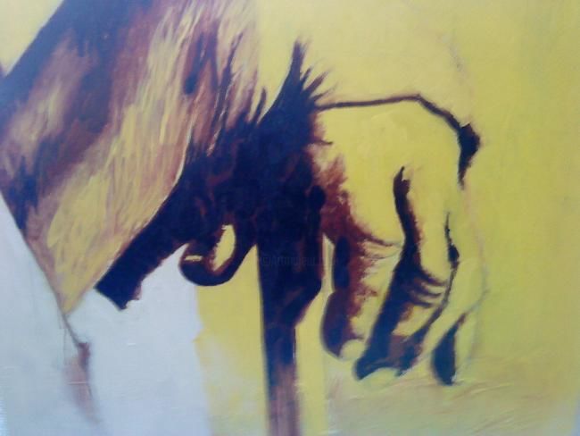 Painting titled "les mains" by Omar Daiday, Original Artwork, Oil