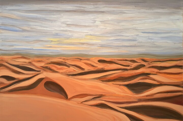 Painting titled "The Desert 04" by Omar Yousef Alrashed, Original Artwork, Acrylic