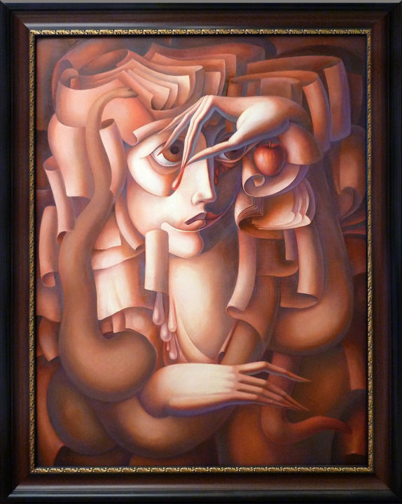 Peinture intitulée "Adam and Eve" par Omar Kuchukhidze, Œuvre d'art originale