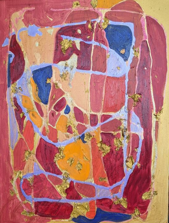 Peinture intitulée "Héritage" par Odette Matip, Œuvre d'art originale, Acrylique