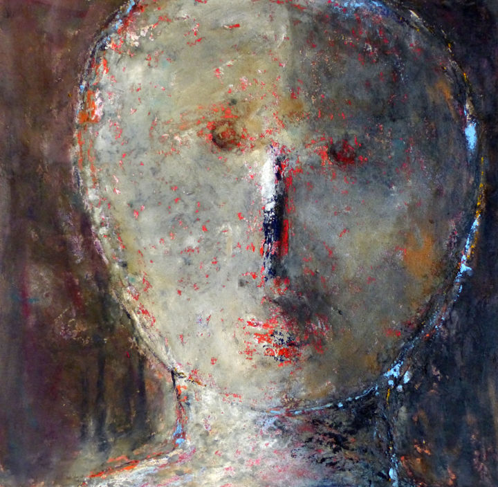 Peinture intitulée "L'homme sans nom" par Omer Amblas, Œuvre d'art originale, Autre