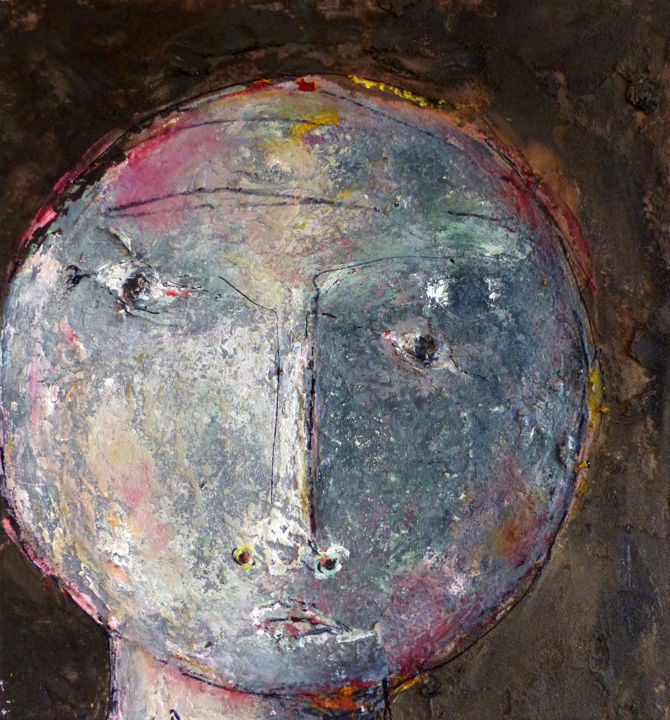 제목이 "Portrait lune"인 미술작품 Omer Amblas로, 원작, 다른