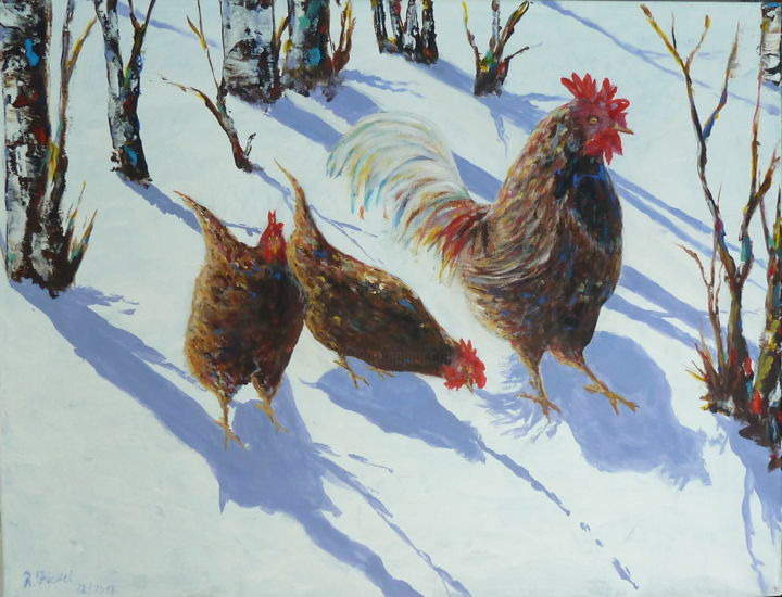 Peinture intitulée "Winterkorn.jpg" par Rainer Jäckel, Œuvre d'art originale, Acrylique