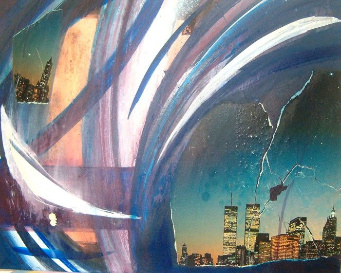 Peinture intitulée "11September.jpg" par Omkara, Œuvre d'art originale, Acrylique