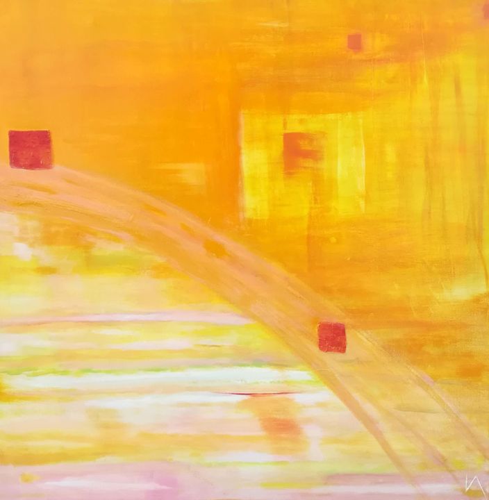 Peinture intitulée "SOLARISATION" par Isabelle Nivet, Œuvre d'art originale, Huile