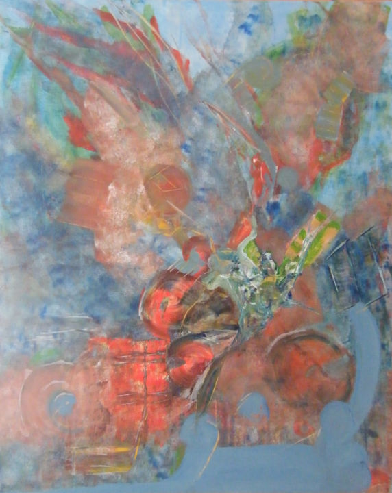 Картина под названием "HYMNE AU SACRE" - Isabelle Nivet, Подлинное произведение искусства, Акрил