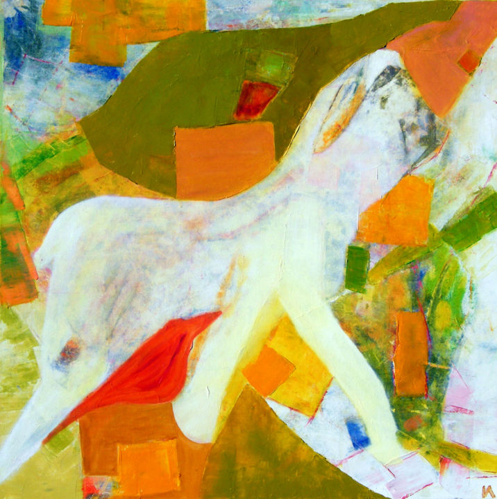Peinture intitulée "puzzle terrestre 4" par Isabelle Nivet, Œuvre d'art originale, Acrylique