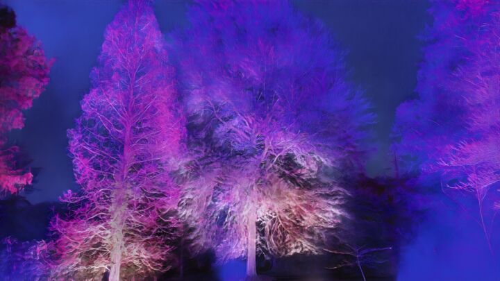 Digital Arts titled "Trees Of Light" by Onaris, Original Artwork, Digital Painting