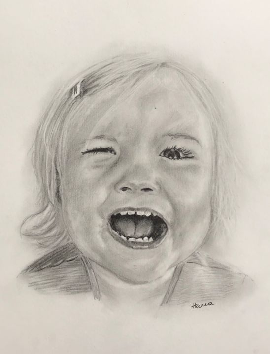 Drawing titled "Portret03" by Linx Arts, Original Artwork, Pencil