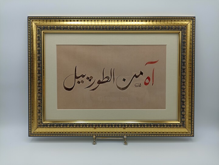Peinture intitulée ""Âh mine’l-torpil"" par Önder Soy, Œuvre d'art originale, Encre