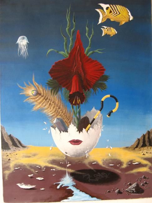 Peinture intitulée "Metamorphose" par Airart, Œuvre d'art originale, Huile