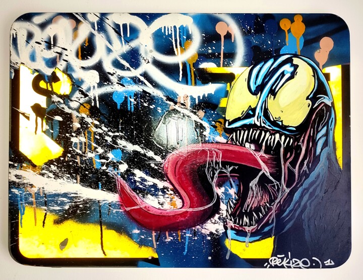 Painting titled "BAD VENOM" by Onekize, Original Artwork, Acrylic