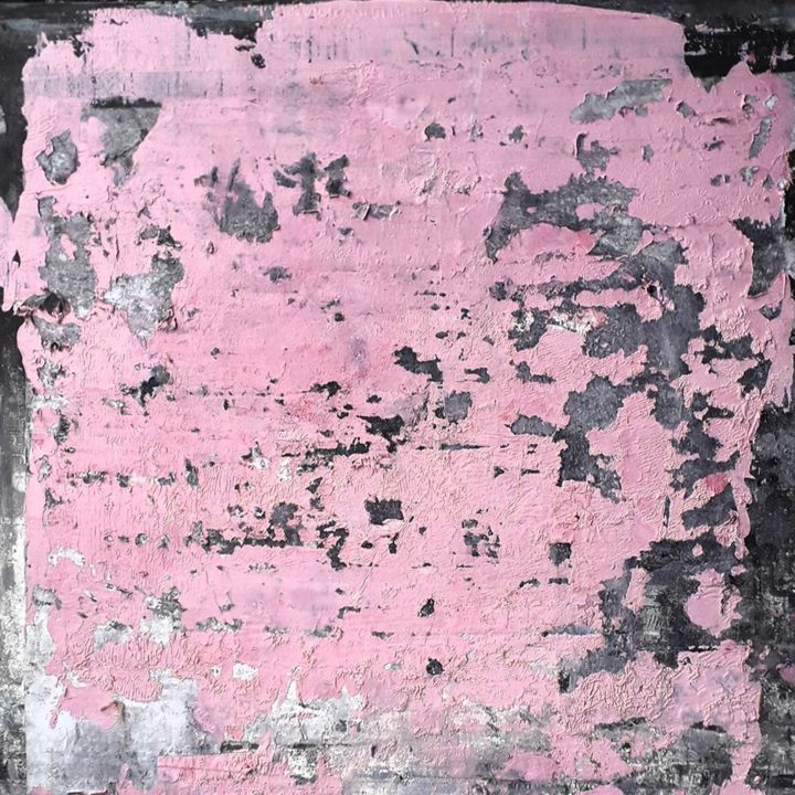 Painting titled "Pink #1" by Oni Jiko, Original Artwork, Acrylic