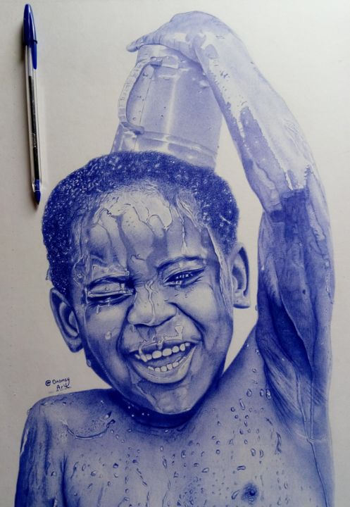 Dessin intitulée "JOY OF CHILDHOOD" par Onomzyart, Œuvre d'art originale