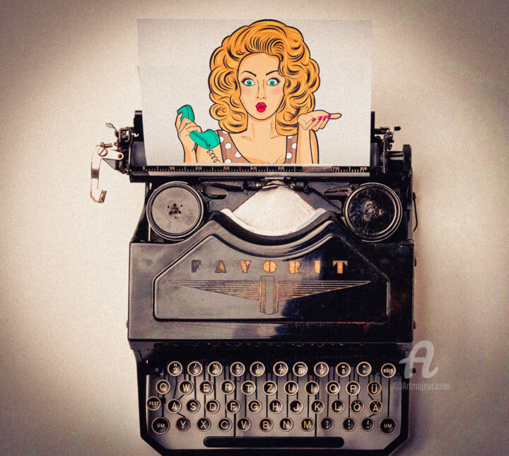 Arte digitale intitolato "Favorit typewriter" da Ontzia Fotógrafo, Opera d'arte originale, Collage digitale