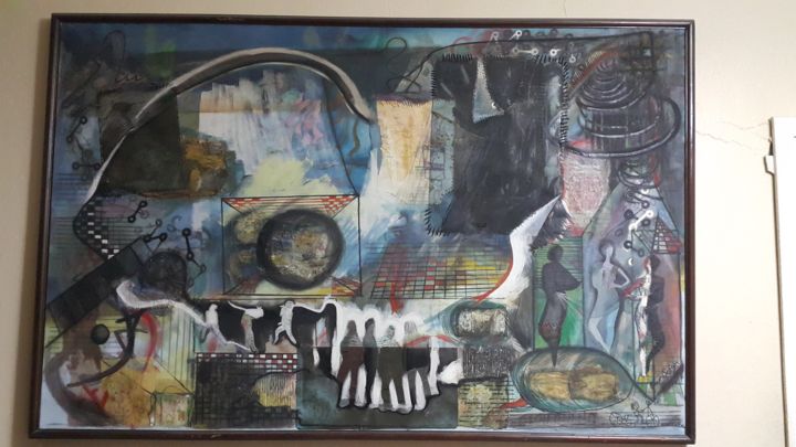 Schilderij getiteld "HATIRLADIĞIM BAZI F…" door Onur Sezgin, Origineel Kunstwerk