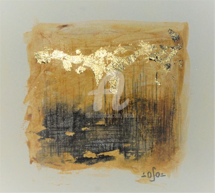 Peinture intitulée "Fragment 6" par Oso, Œuvre d'art originale, Aquarelle