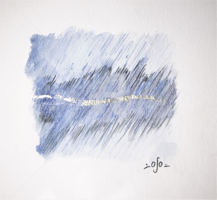 Painting titled "Fragment 10" by Oso, Original Artwork, Watercolor