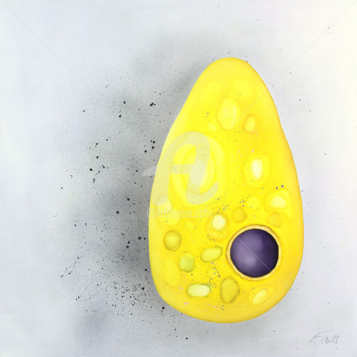 Peinture intitulée "yellowstone16102012…" par Florence. Oosth, Œuvre d'art originale, Huile