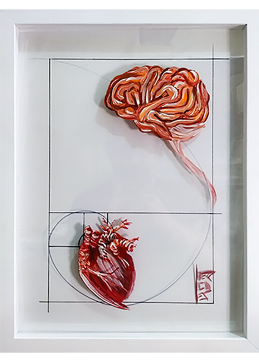 Painting titled "Anatomia: Emoção e…" by Opus Garden Gallery, Original Artwork, Acrylic