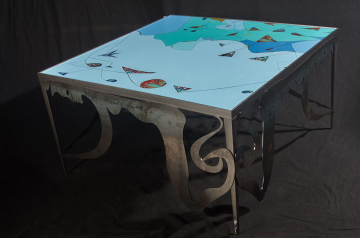 Diseño titulada "table "Mélusine"" por Ôr Orosco, Obra de arte original, Mueble