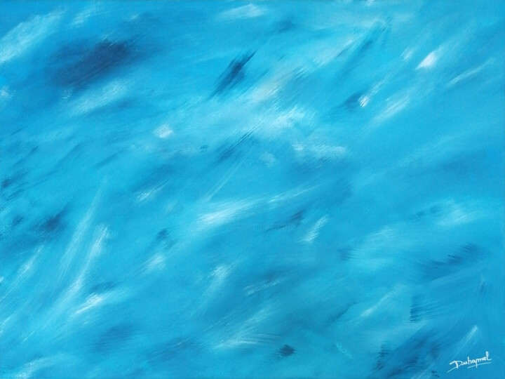 Peinture intitulée "Nuances de bleu" par Orane Duhamel, Œuvre d'art originale, Acrylique Monté sur Châssis en bois