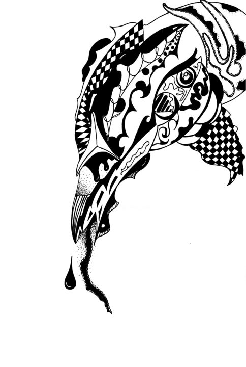 Dessin intitulée "Bird" par Cooper/Cooper/Cooper, Œuvre d'art originale, Crayon