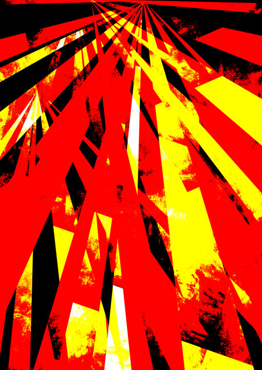 Arts numériques intitulée "Sol Rays 30-12" par Orange Calcite, Œuvre d'art originale, Peinture numérique