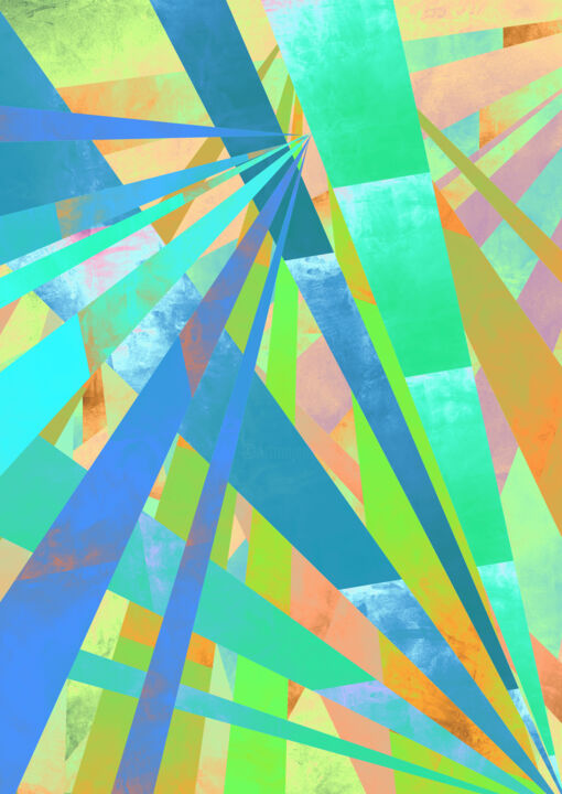 Digital Arts titled "Sol Rays 28-12" by Orange Calcite, Original Artwork, Digital Painting