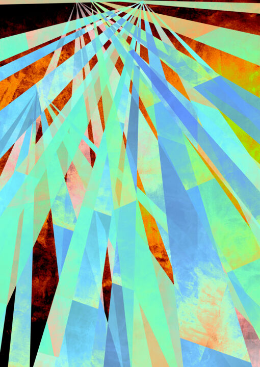 Artes digitais intitulada "Sol Rays 30-14" por Orange Calcite, Obras de arte originais, Pintura digital