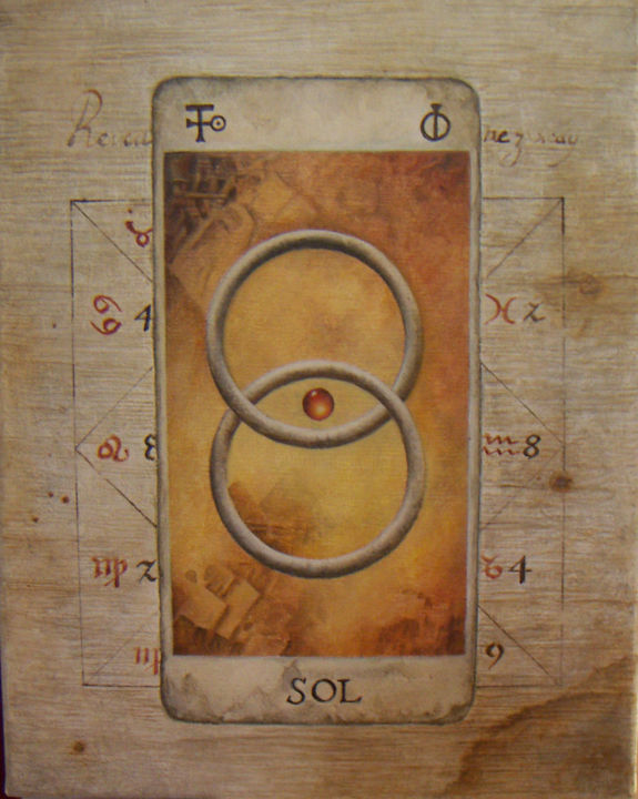 Ζωγραφική με τίτλο "Sol" από Orcas Azerlav, Αυθεντικά έργα τέχνης, Άλλος