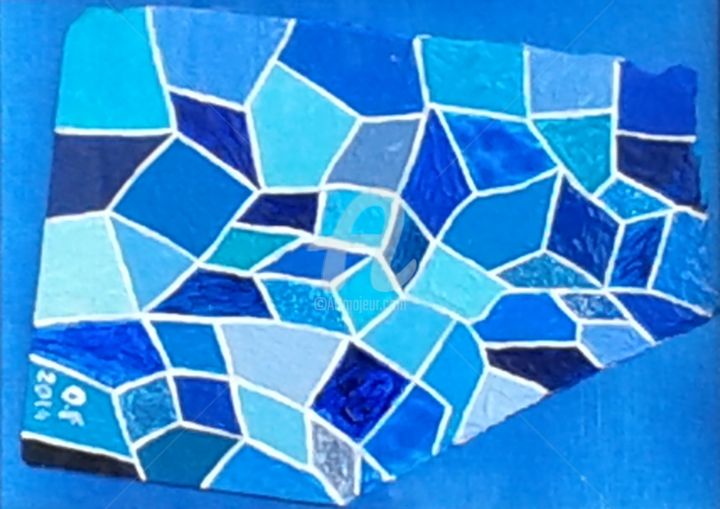 Peinture intitulée "Bleu N°2.jpg" par Frédéric Orceau, Œuvre d'art originale, Acrylique