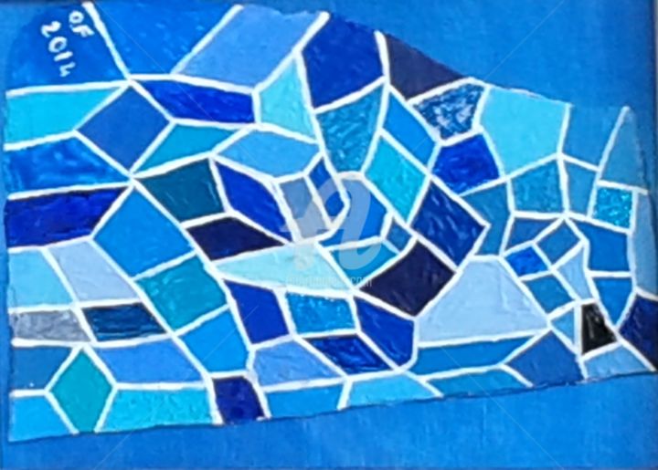 Painting titled "Bleu N°1.jpg" by Frédéric Orceau, Original Artwork, Acrylic
