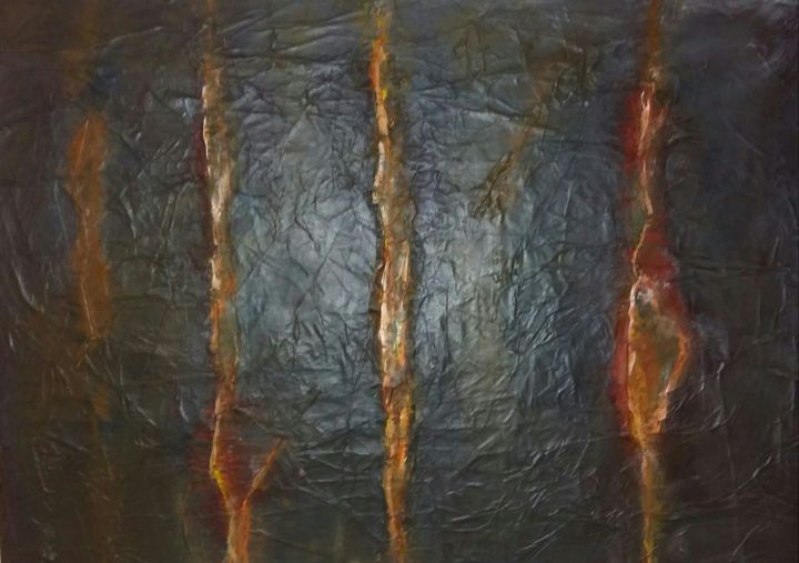 Pittura intitolato "ferro-e-fuoco.jpg" da Oreste Polidori, Opera d'arte originale