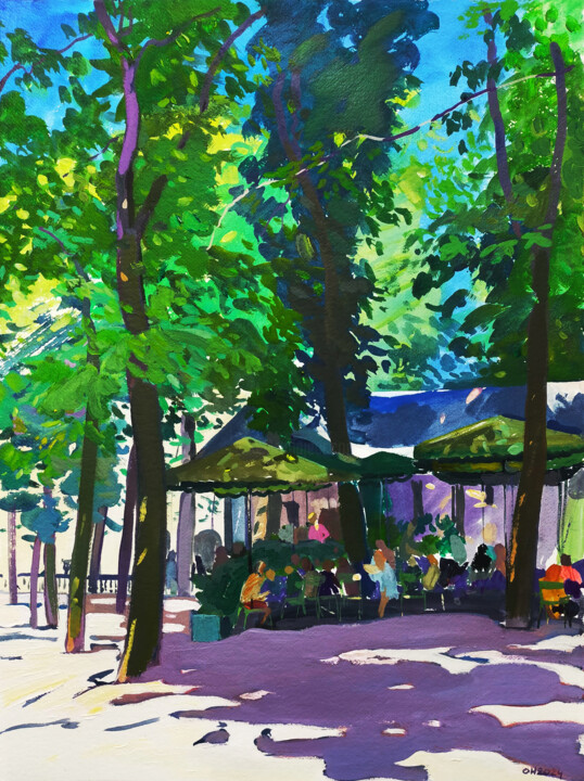 Painting titled "Restaurant Pavillon…" by Orest Hrytsak, Original Artwork, Pigments
